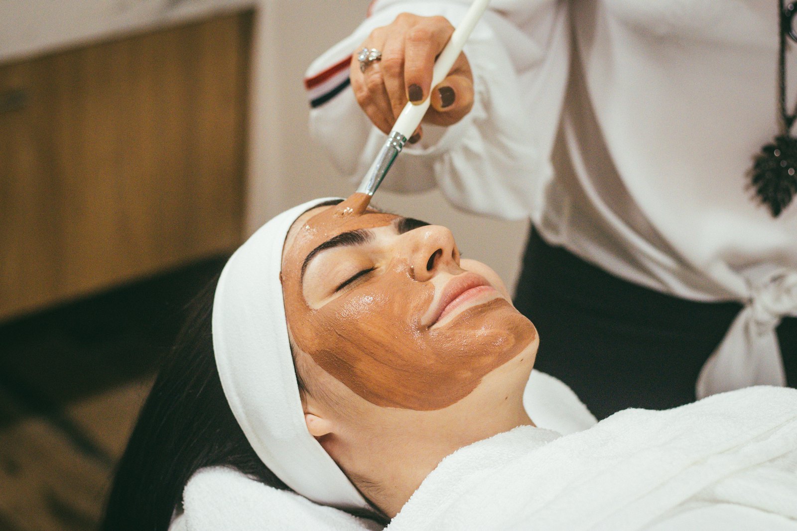 Relaxing professional facial treatment